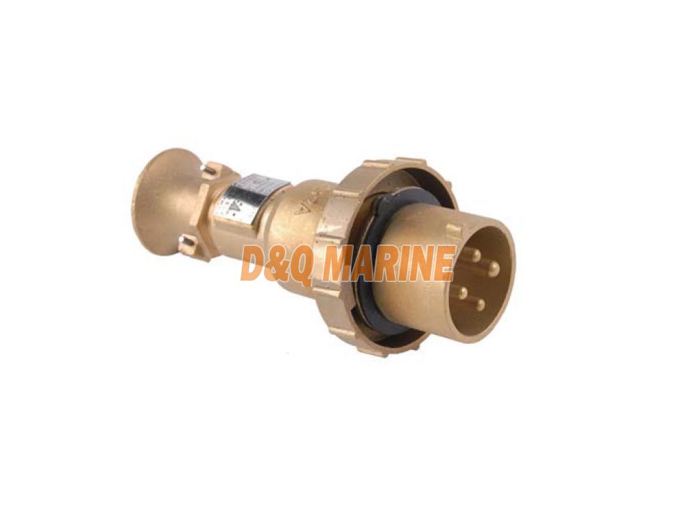 CTS3-2/15 32A Marine Brass High Current Water Tight Plug